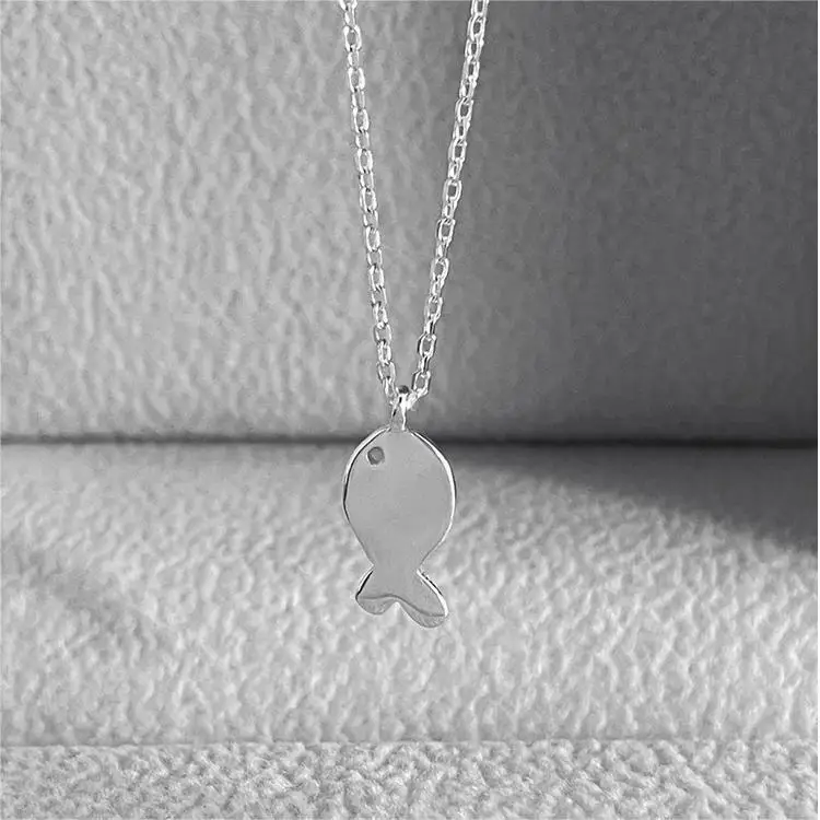 PANJBJ ожерелье из стерлингового серебра 925 пробы с изображением кита для женщин