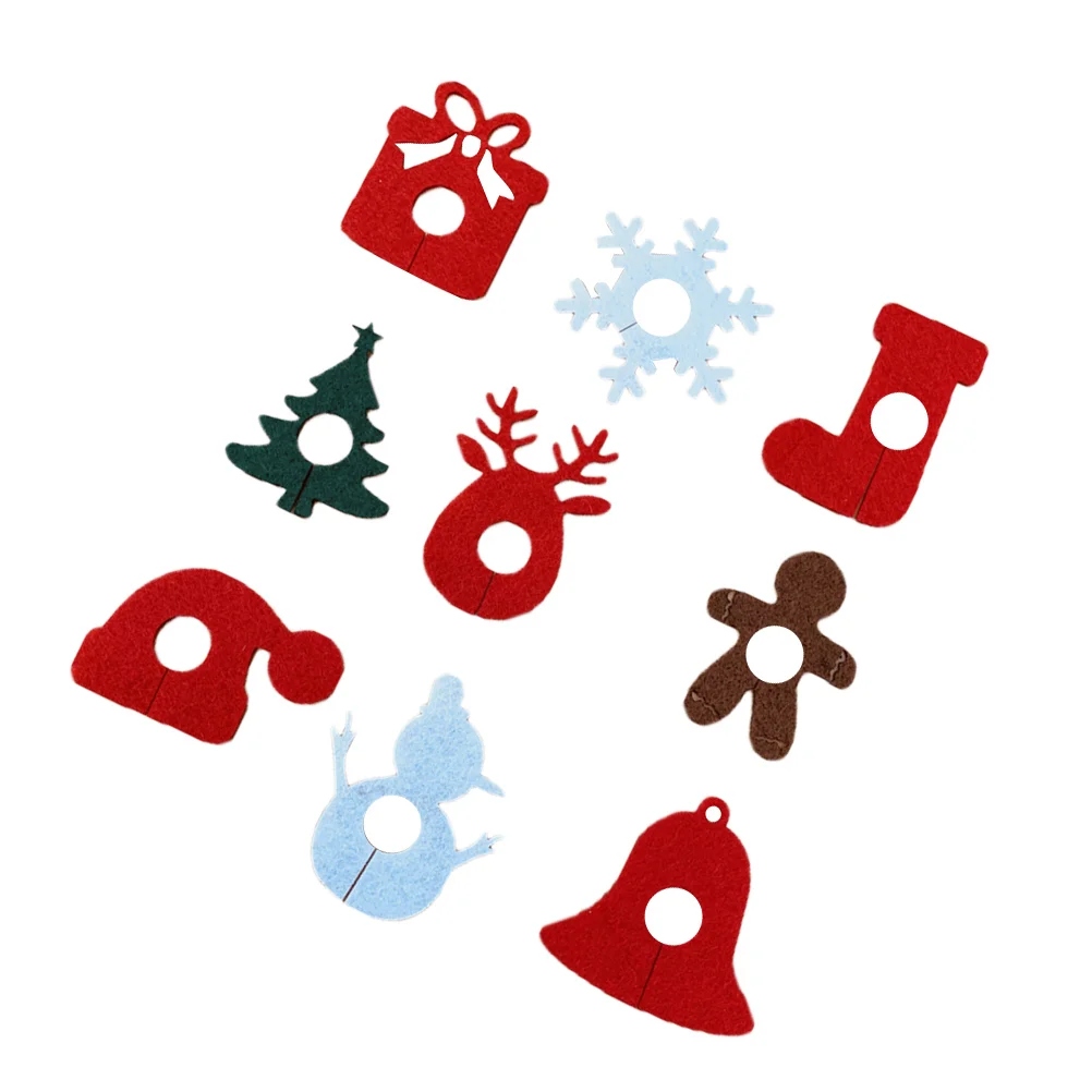 

Wine Christmas Charms Markers Marker Drink Drinking Silicone Decorations Tags Accessories Cocktail Cupglasses Identification Red