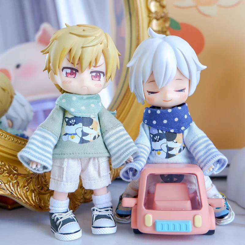 

OB11 Clothes Cute Cartoon T-shirt Sweater Shorts Pants Shoes for Molly, GSC Body, Obitsu11, YMY, DDF, 1/12bjd Doll Accessories