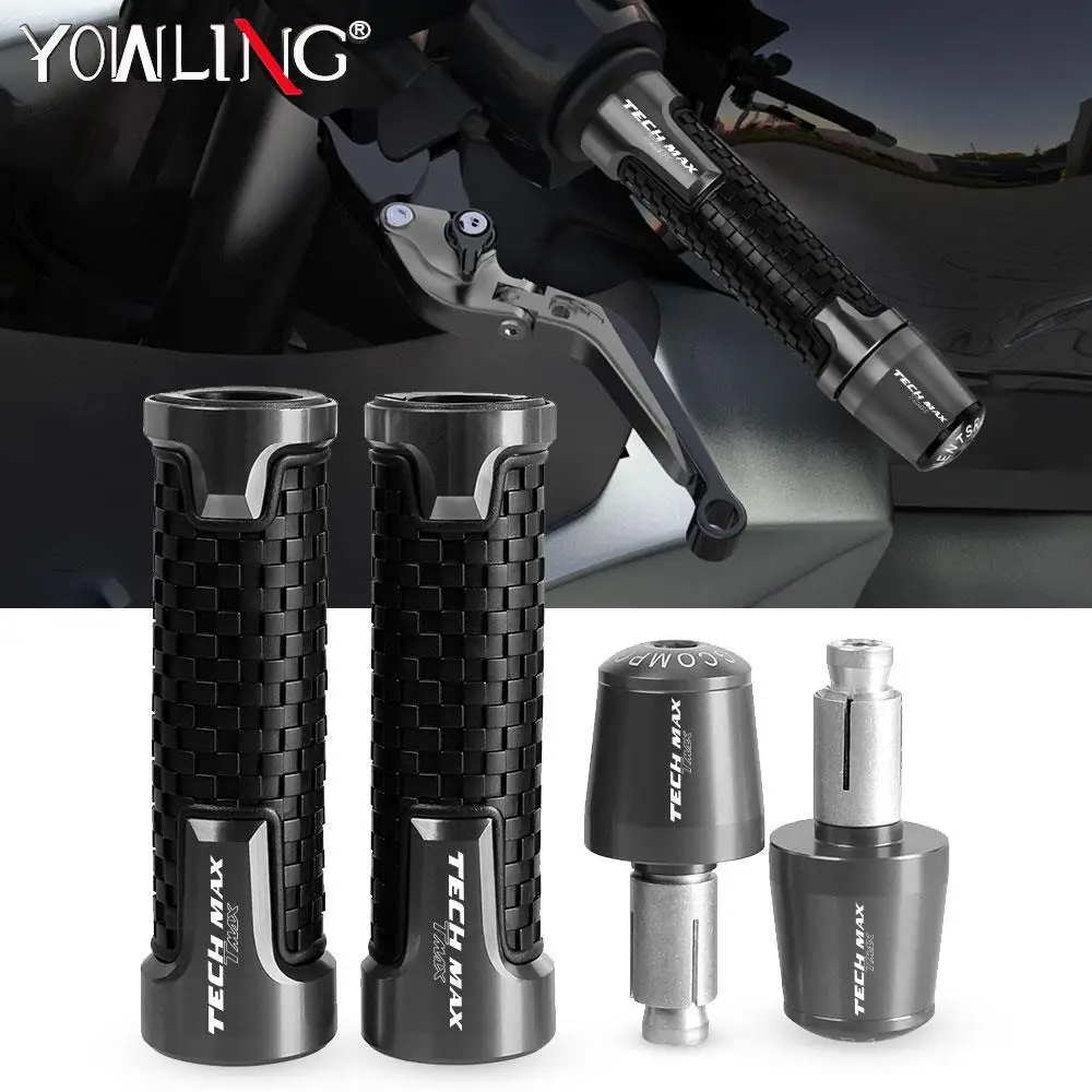 

7/8" Handlebar Rubber Gel Hand Grips Brake Hands FOR YAMAHA TMAX530 TMAX560 TECHMAXTMAX 2017-2021 2022 2023 Handle bar Grip Ends