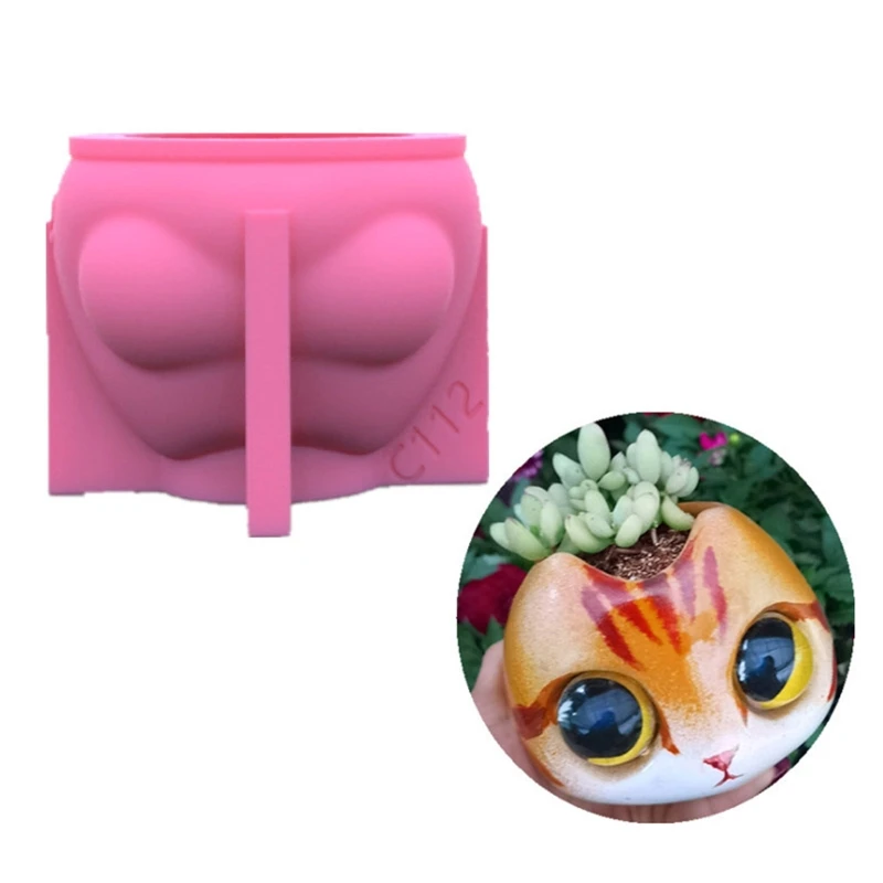 

Pen Holder Silicone Mold Succulent Flowerpot Clay Cement Plaster Molds X3UD