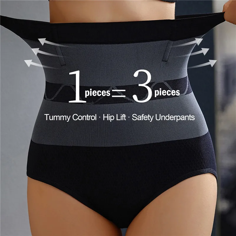

Women High Waist Tight Underpants Tummy Control Hip Lift Panties Female Breathable Body Shaping No Trace Underwear Seamless