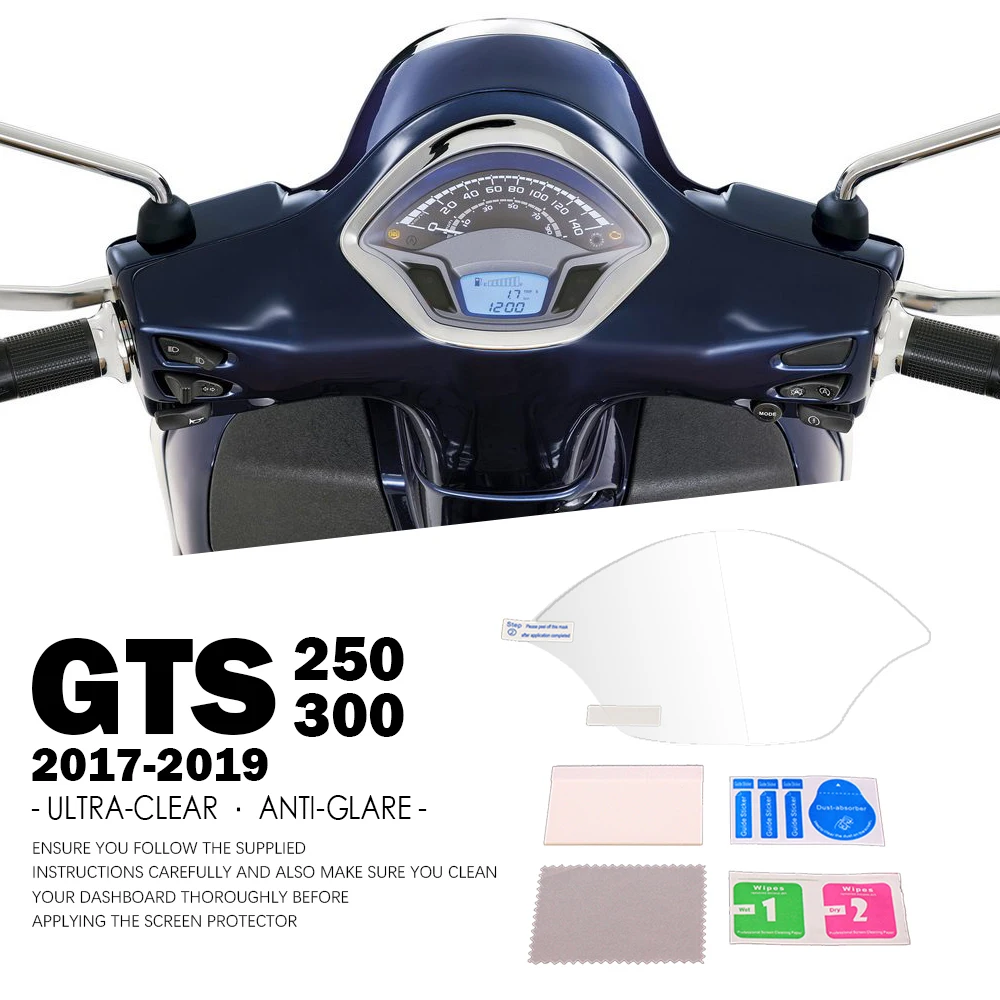 Motorcycle Instrument Protection Film for Vespa GTS250 GTS300 Accessories Scratch Cluster Screen TFT LCD GTS 250 300 2017-2020