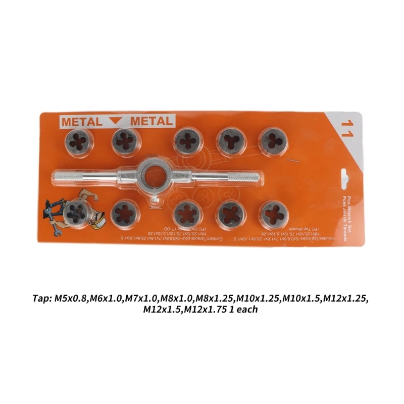 Комплексный комплект метчиков и матриц из 11 предметов разных размеров для