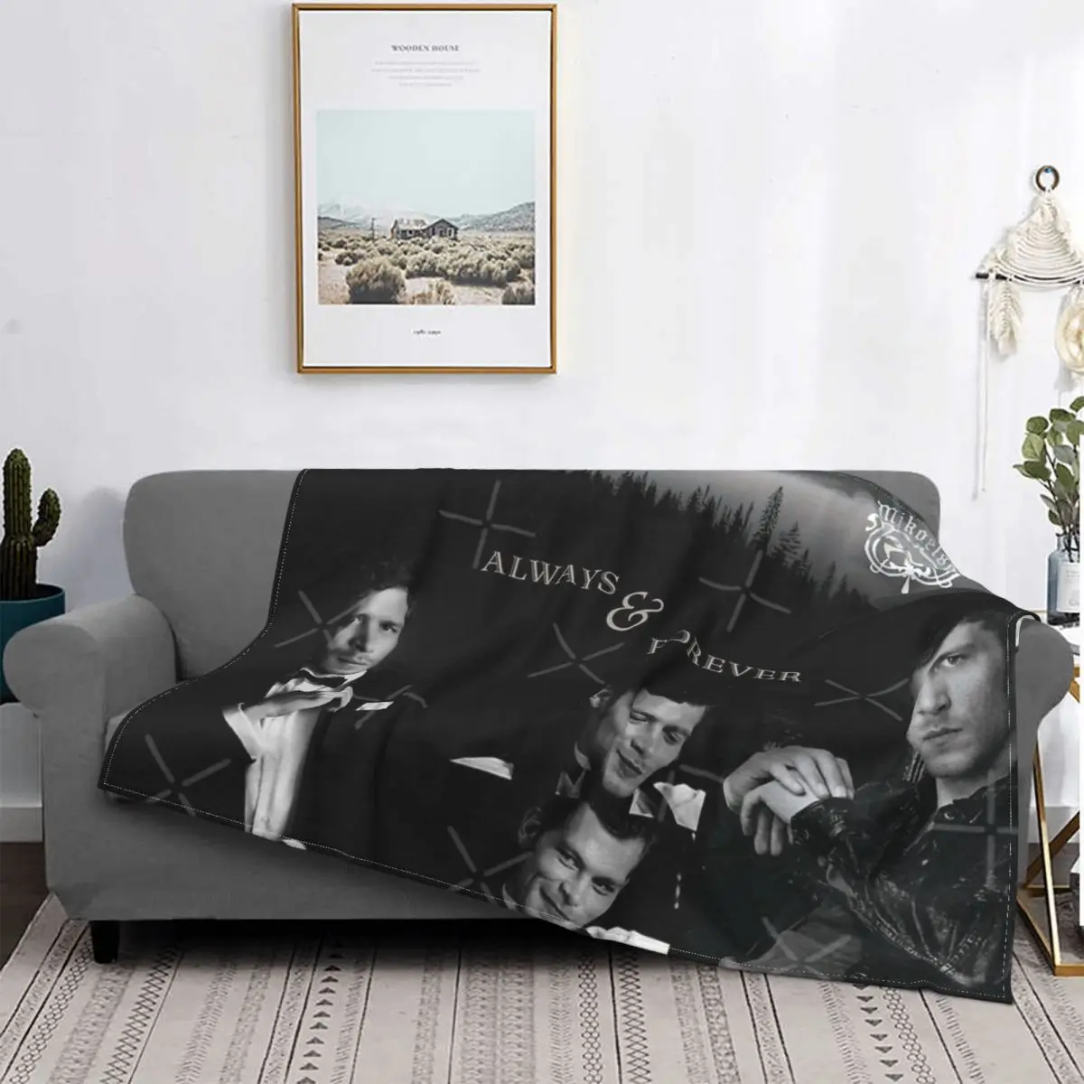 

Manta a cuadros para cama, colcha para sofá, pícnic, doble manta picknics, con Collage de Daisy Mikaelson, 1 unidad