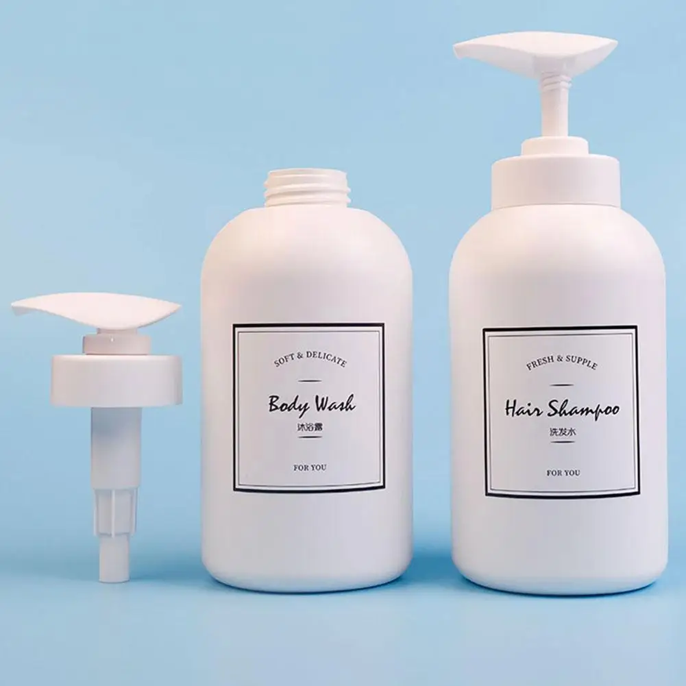 500 мл многоразовая бутылка для очистки лица, бутылка для душа, шампунь, пластиковый пресс, лосьон, кондиционер, гель-бутылка I6D5