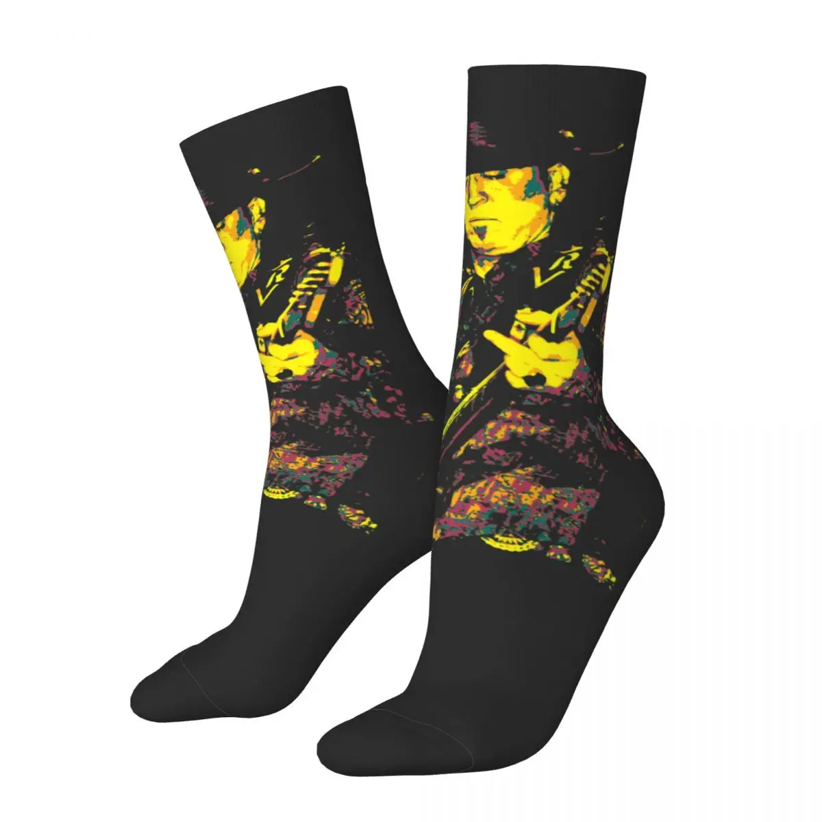 

Stevie Ray And Vaughan. Stephen Ray Vaughan. An America Color contrast socks Compression Socks Humor Graphic Classic Stocking