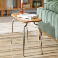 Ant Bench Nordic Japanese Light Luxury Retro Solid Wood Stainless Steel Living Room Bench Stool Change Shoe Stool Bed End Stool