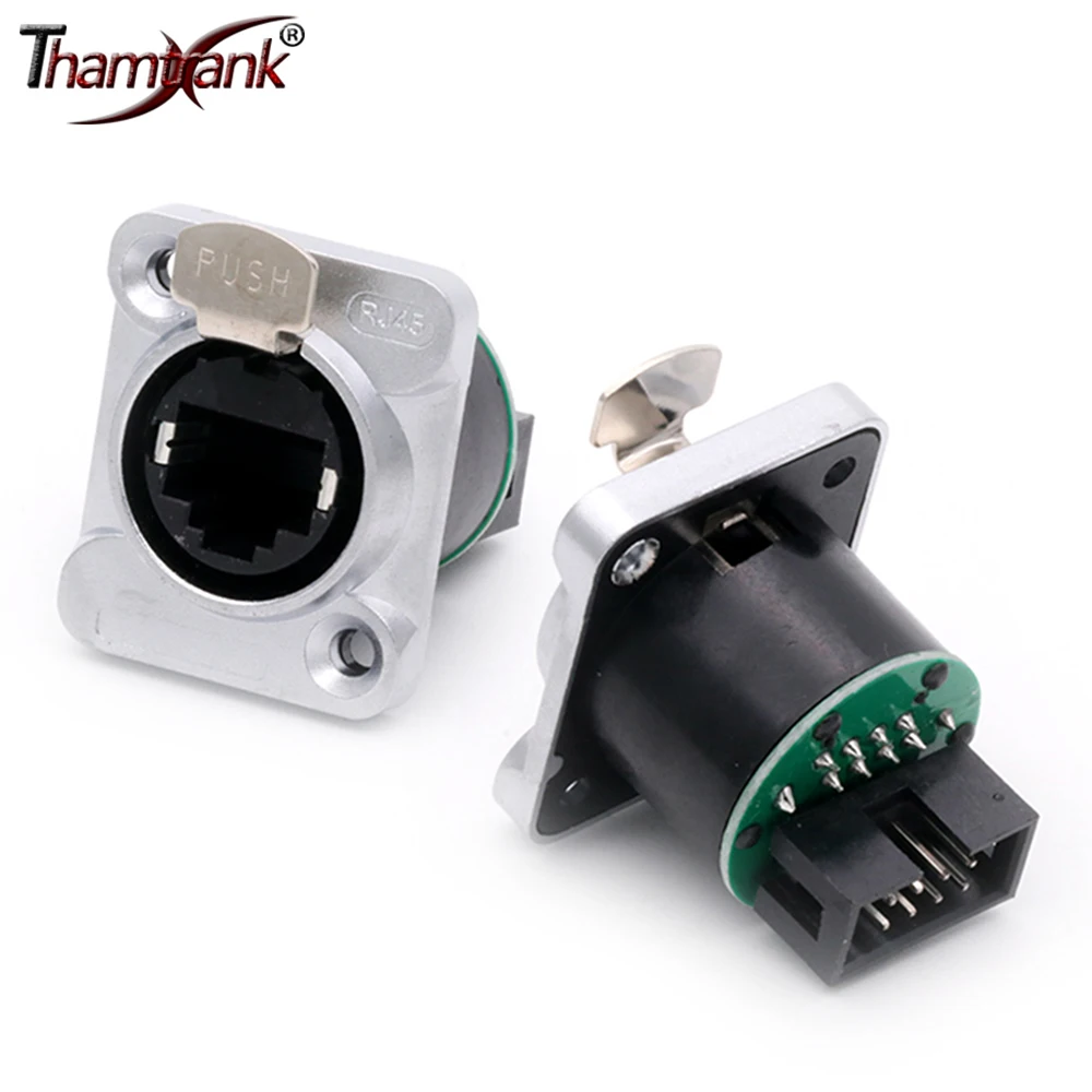 

4 шт., новинка, горячая распродажа, гнездовой разъем RJ45, Разъемы Ethernet IP65, панельный разъем