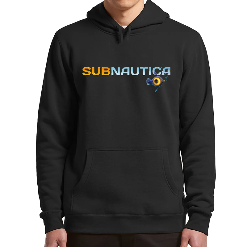 

Subnautica Logo Hoodie Underwater Adventure Game Classic Men's Sweatshirt Long Sleeve Pullover Gift For Video Game Lovers