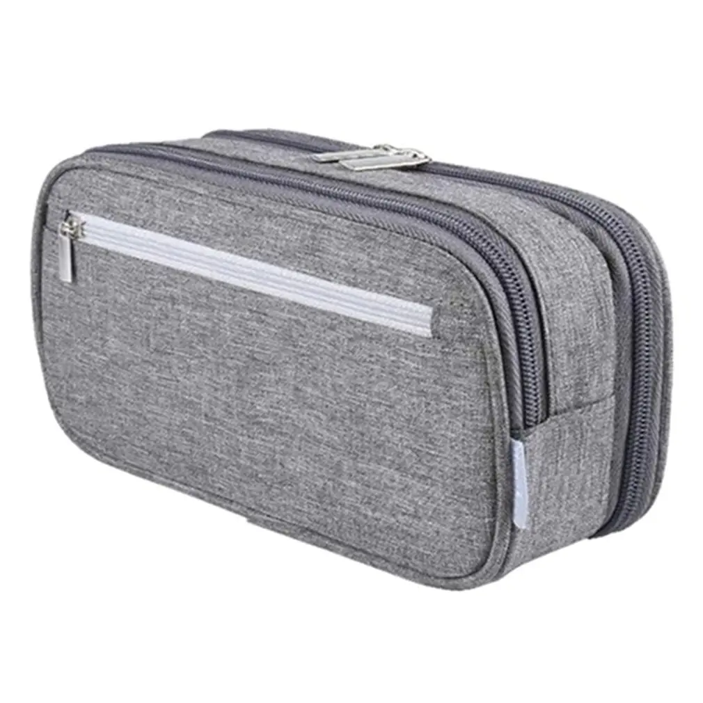 

Pencil Case Large Capacity Waterproof Case Office And School Supplies Zippered Desk Organizer Case Durable For Men And Women