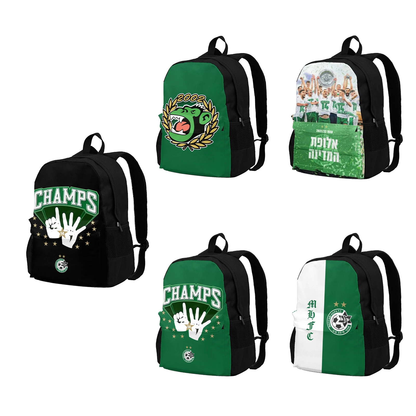 

Israel Maccabi Haifa Champion 2021/22 Travel Laptop Backpack Bookbag Casual Daypack Bookbag College School Computer Bag