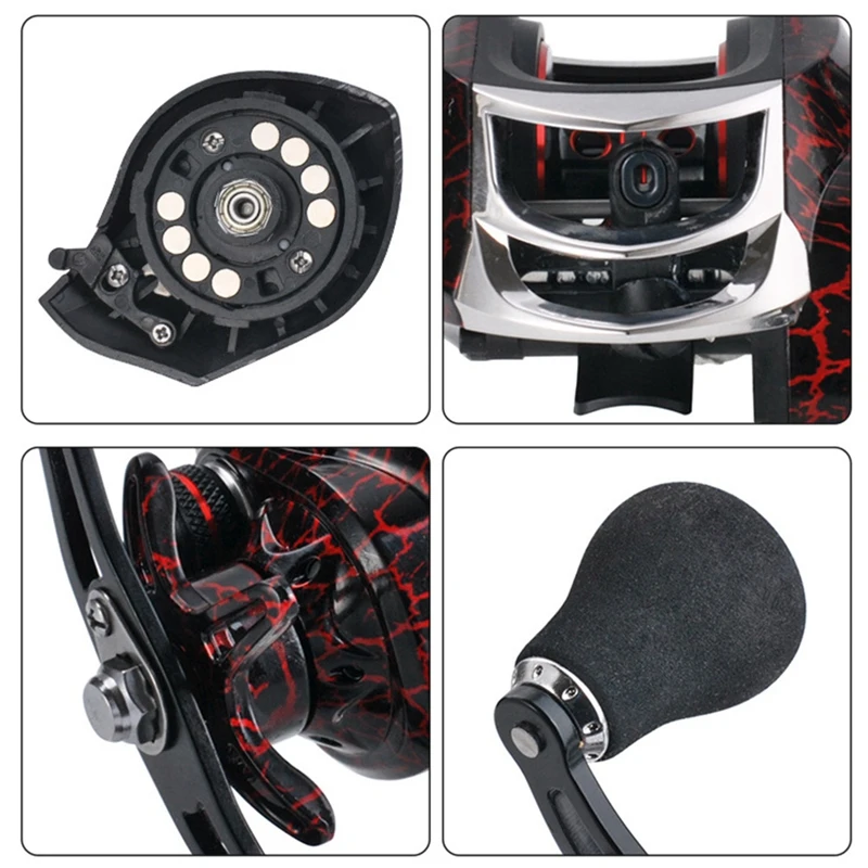 

Water Drop Wheel 18 + 1 Shaft Vertical Fishing Line Wheel 7.2:1 Makou Black Fish Long-Range Special Road Sub Wheel