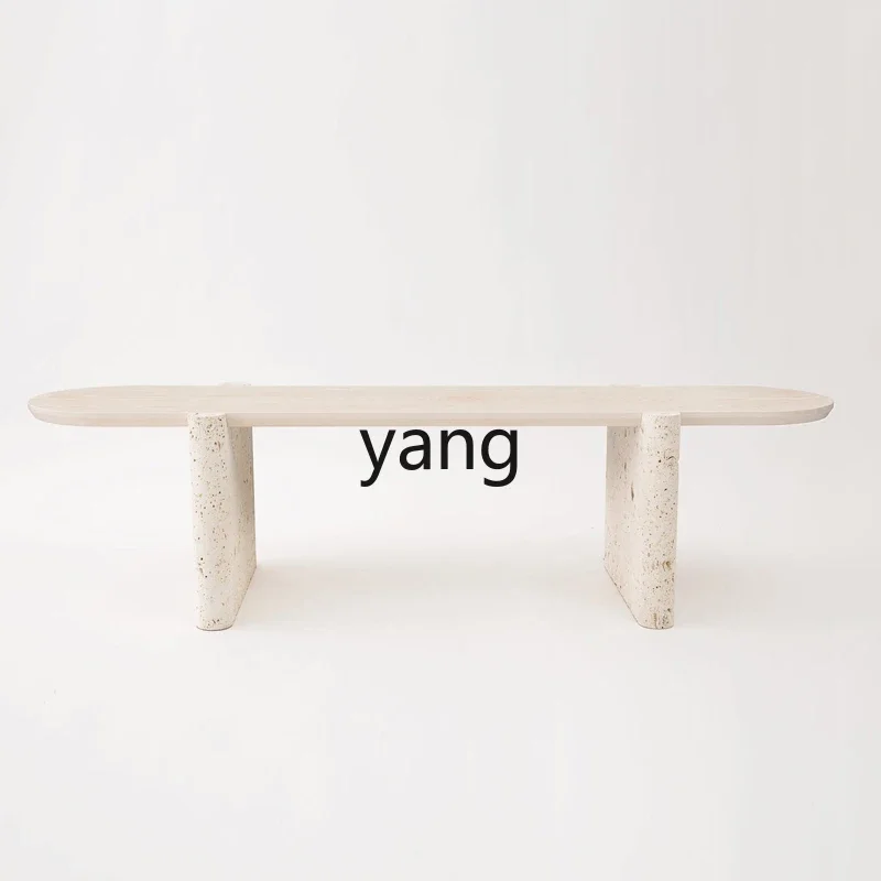 CX журнальный столик из натурального травертина простой креативный длинный