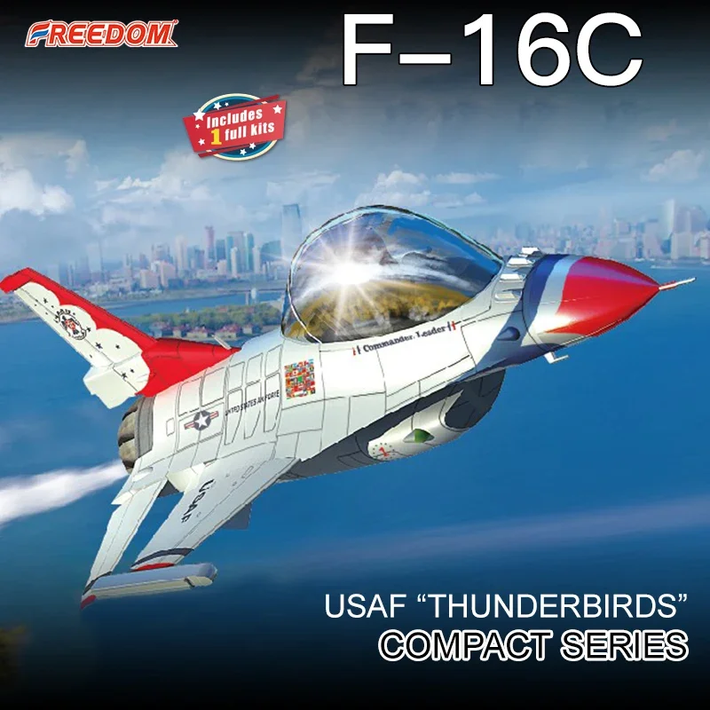 Комплект модели самолета Freedom Assembly F-16C ВВС США Thunderbird Flight Show Team Q Версия F 162020