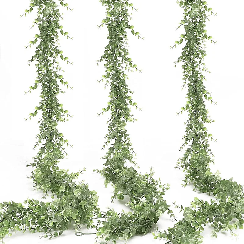 

1pcs 1.8M Artificial Plants Artificial Eucalyptus Rattan Garland Vine for DIY Wedding Decor Wall Hanging Fake Faux Plant