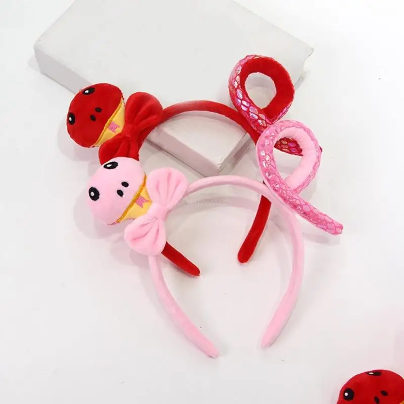 Детские повязки на голову в виде змеи для китайского Нового года головные уборы