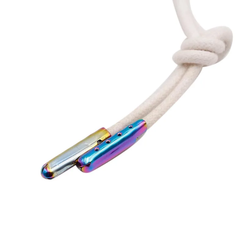 100pcs Wholesale Coolstring Metal Aglets 22.4*4MM Electroplating Gradient Lacet Tips Mouth Open Cordon Decorative Plating Heads