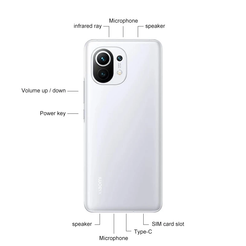 Xiaomi Mi 11 5G Cellphone Snapdragon 888 Octa Core 128GB/256GB Smartphone 108MP Camera 120Hz AMOLED Display Original Global ROM