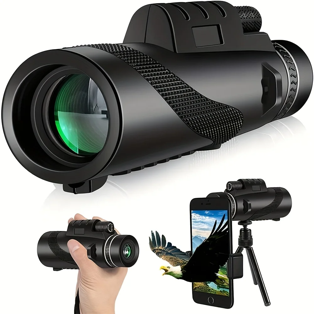 

80X100 High-definition Monocular, Mini Portable Life Waterproof Telescope For Camping, Bird Watching, Concerts, Can Take Picture