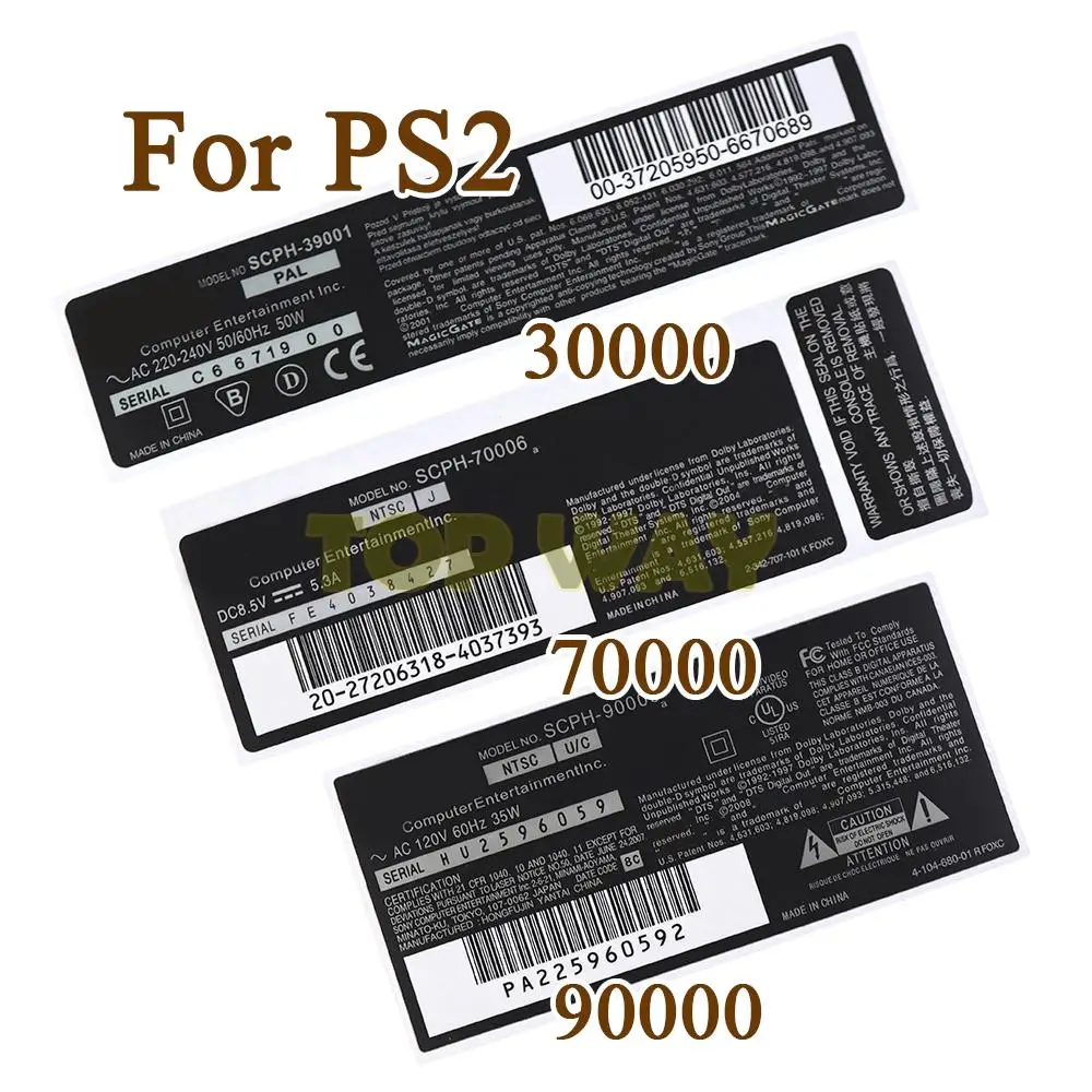 10pcs Skin Sticker For Playstation 2 PS2 30000 70000 90000 Custom Decal Game Sticker for PS2 3W 7w 9w Controller