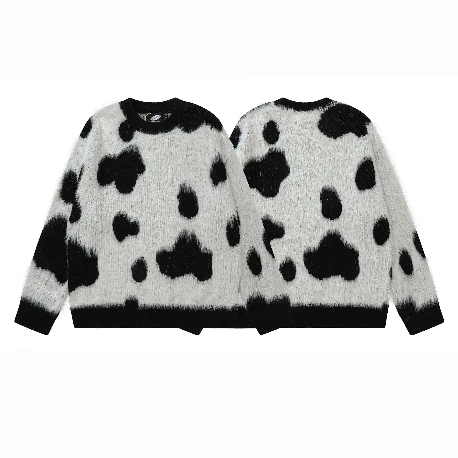 Цветная блокировка мужской и женский свитер в американском стиле уличный модный