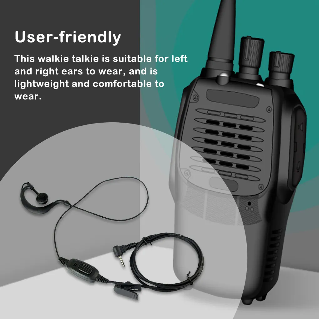 

2 5mm Walkie Talkie Earhook Earphone Headphone Portable Earpiece with Microphone Replacement for HYT TC310 TC320 TC1688