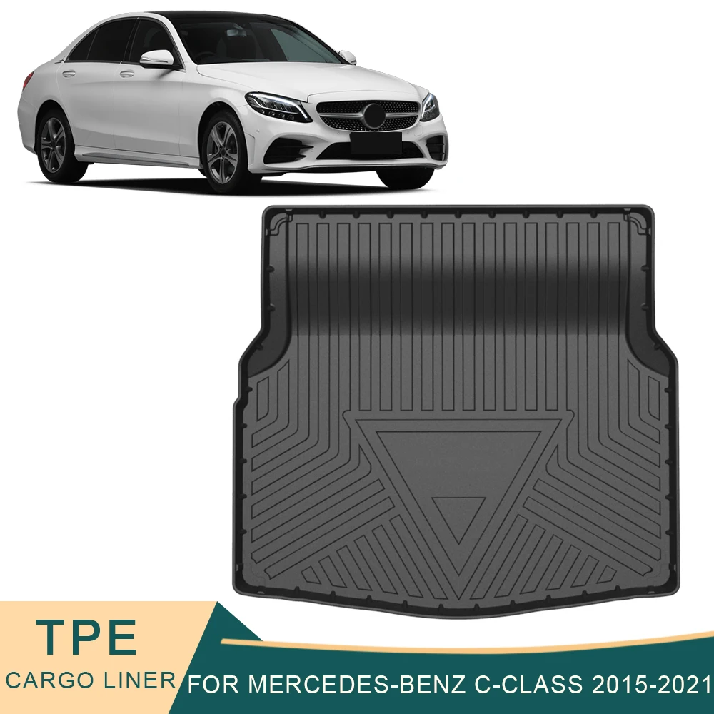 

For Mercedes-Benz C-Class W205 2015-2021 Auto Car Cargo Liner All-Weather TPE Non-slip Trunk Mats Boot Tray Carpet Accessories