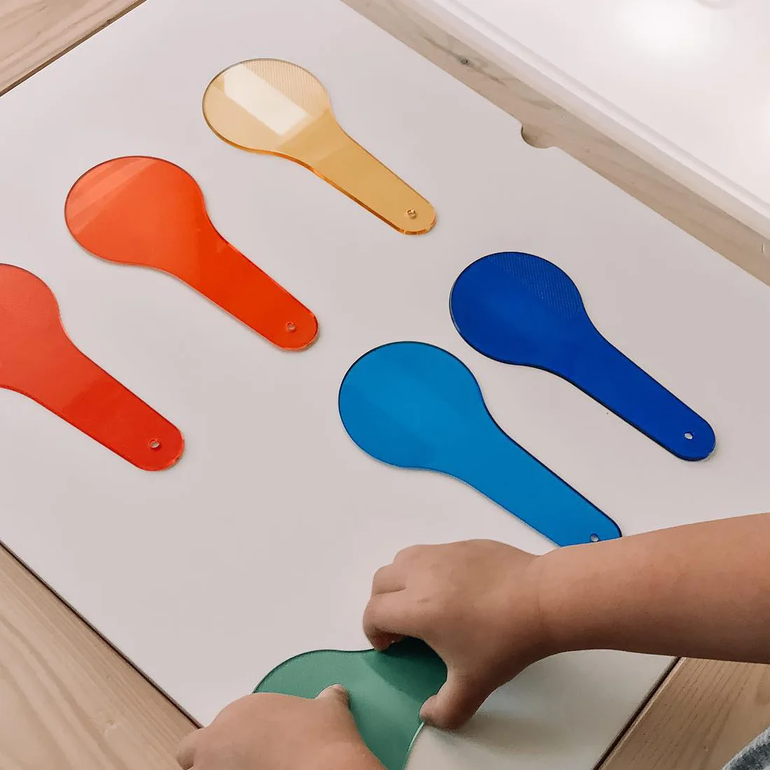 

Montessori Sensory Toys Rainbow Color Learning Education Toys For 3 Yers Children Light Table Sensorial Materials F2964H