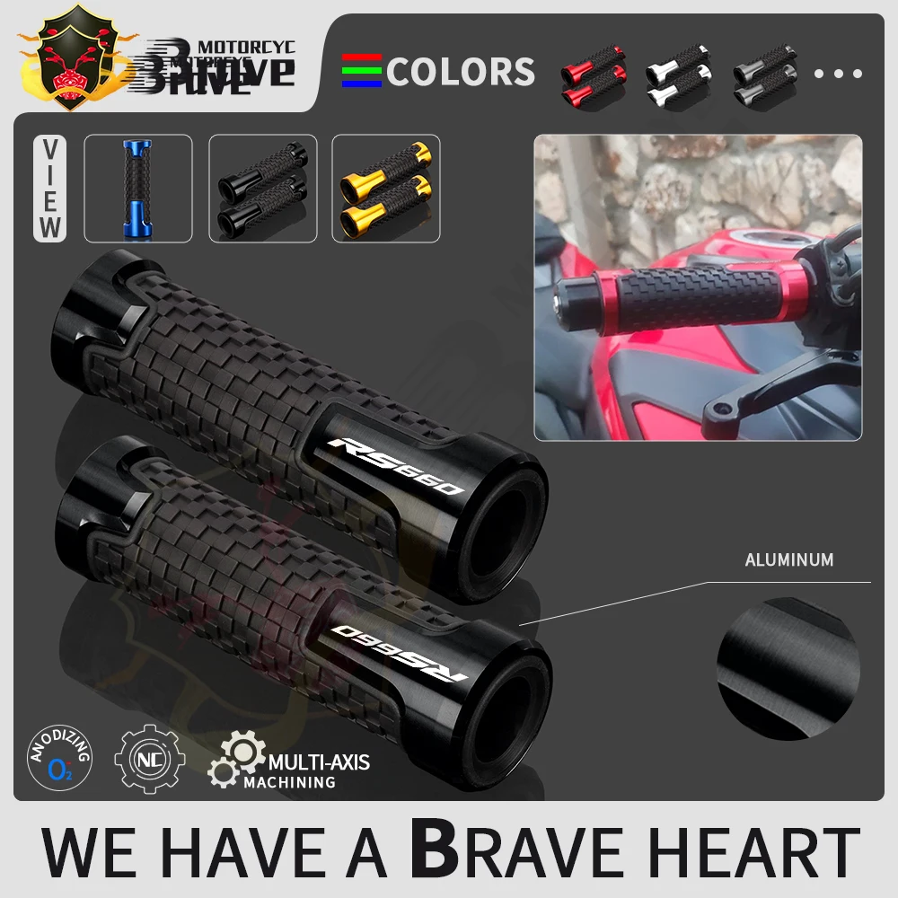 

7/8" 22mm Motorcycle Anti-Skid Handle ends Grips Bar Hand Handlebar For Aprilia RS660 Tuono 660 RS 660 2020 2021 2022 2023
