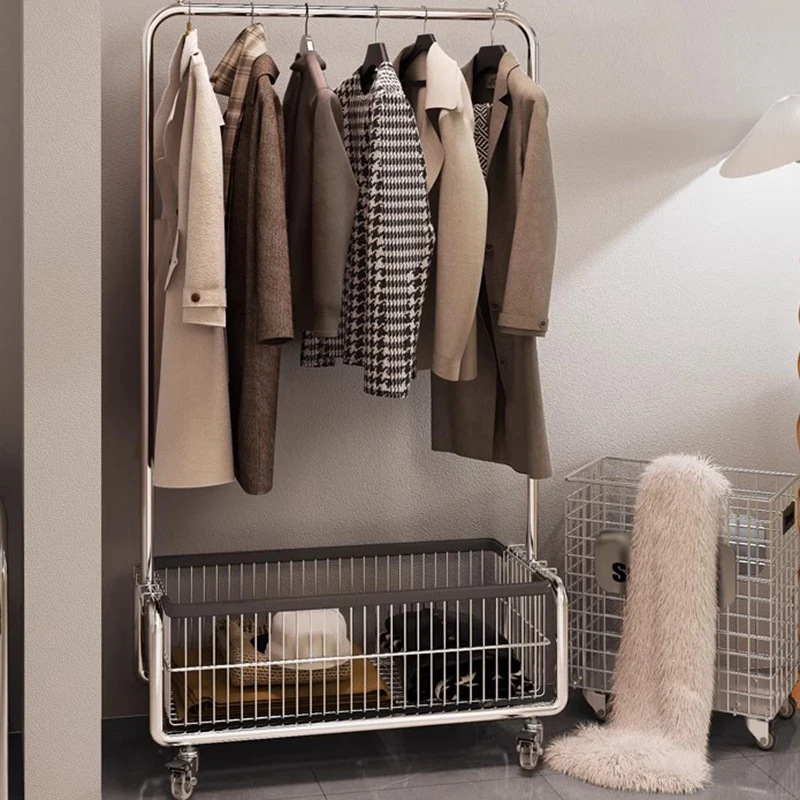 

Modern Shelf Clothes Rack Boutique Standing Storage Hanger Clothing Rack Rail Wall Porte Manteau Living Room Furniture WJ30XP