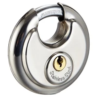 1pcs 70mm disc padlock shackle stainless steel heavy duty 2 keys waterproof rustproof top quality