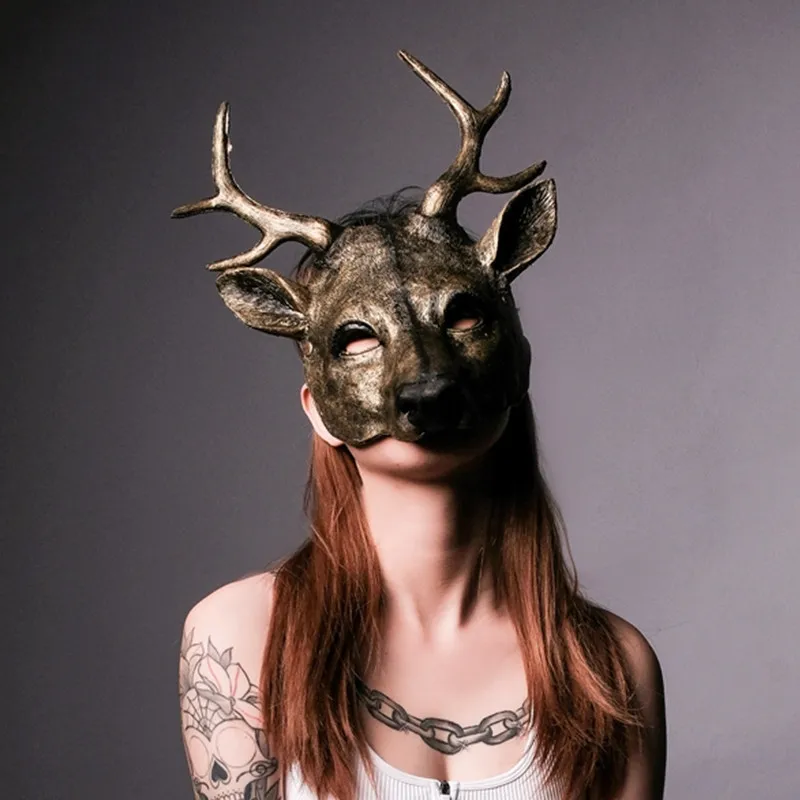 Маска для косплея оленя 3D животных из ПУ пены персонализированный подарок женщин