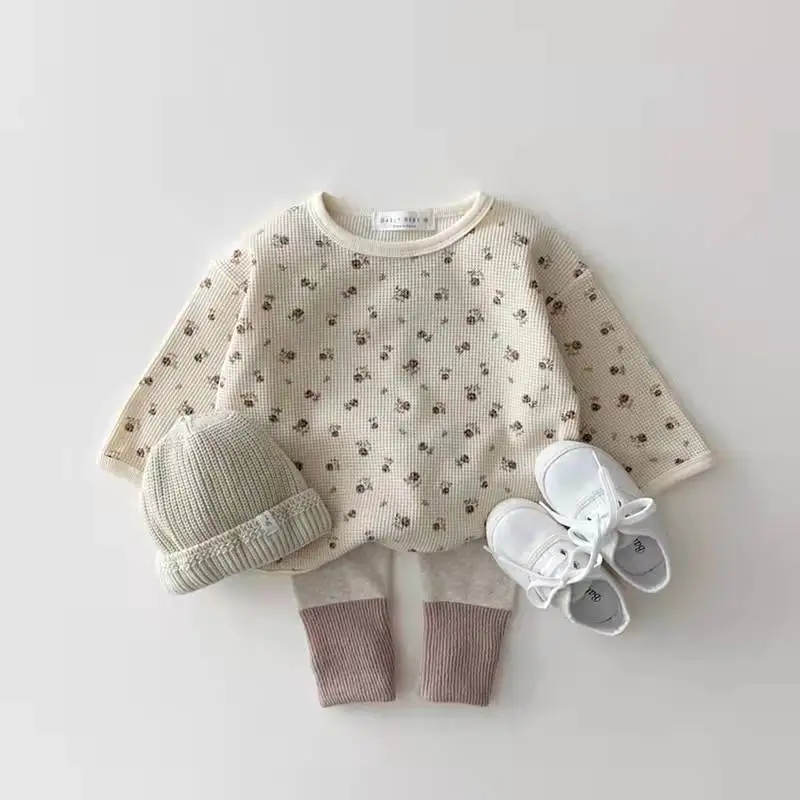

2022 new children's long-sleeved t-shirt floral bottoming shirt cartoon