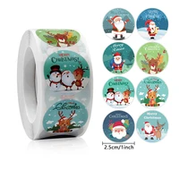 100 500pcs 1 inch kids stickers christmas gift decoration labels thankyou stickers for bussiness xmas gift packaging stationery
