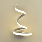 Современная спираль светодиодный настенный светильник акриловые абстрактные украшения стены светильник Nordic Стиль ночной Светильник для постели Гостиная внутренний Декор