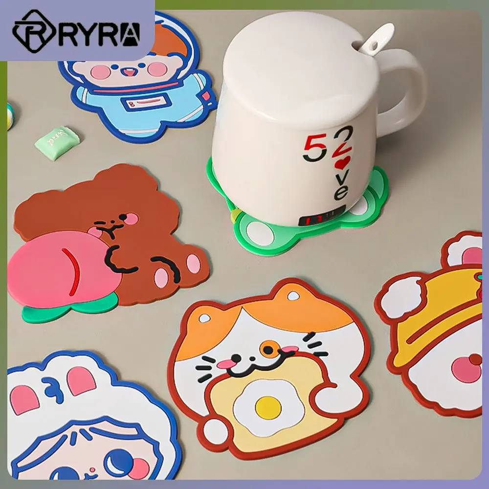 

Утолщенные матовые антипригарные силиконовые подставки термостойкие противоскользящие подставки под напитки подставки