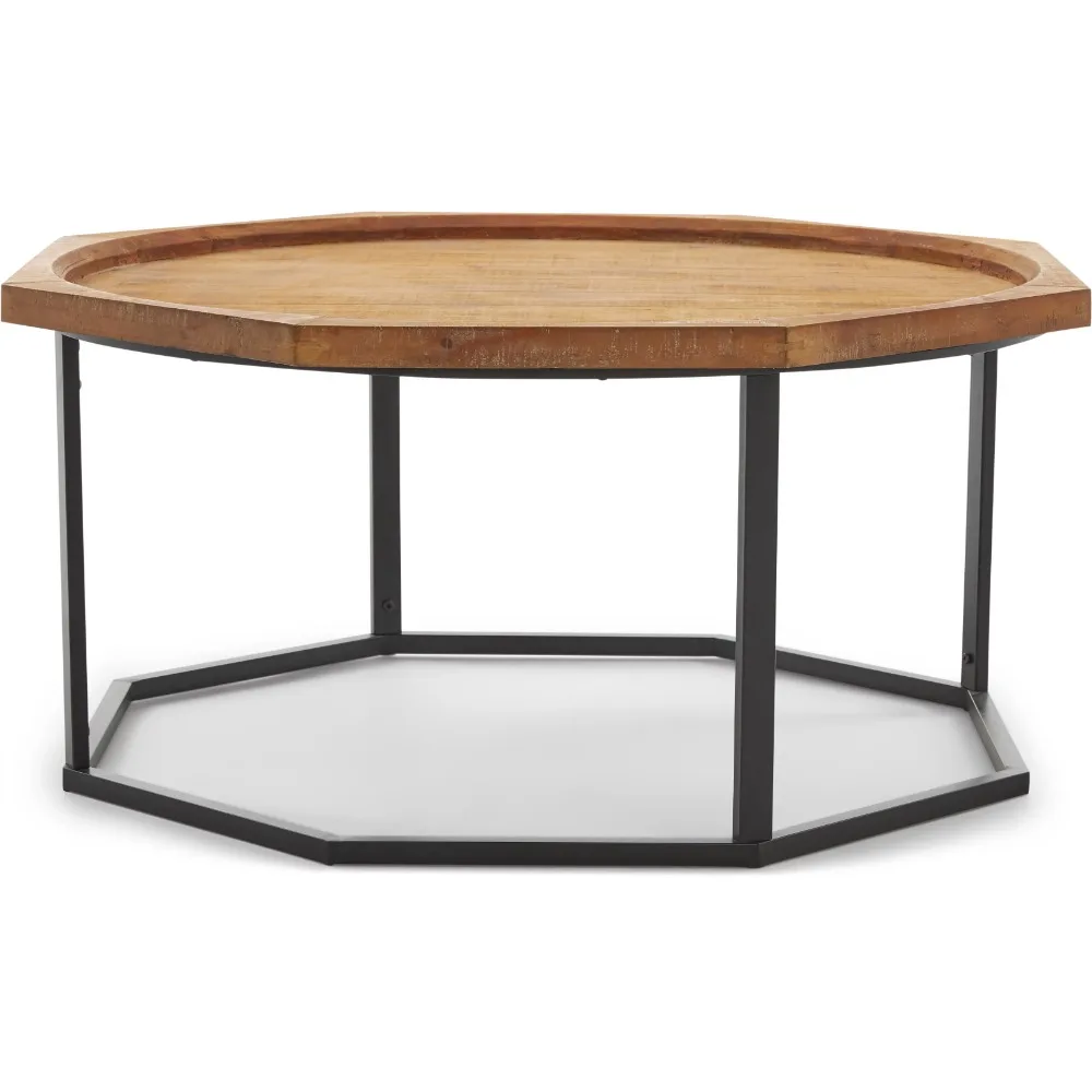 

Finch Grayson Wood and Metal Coffee Table, Natural
