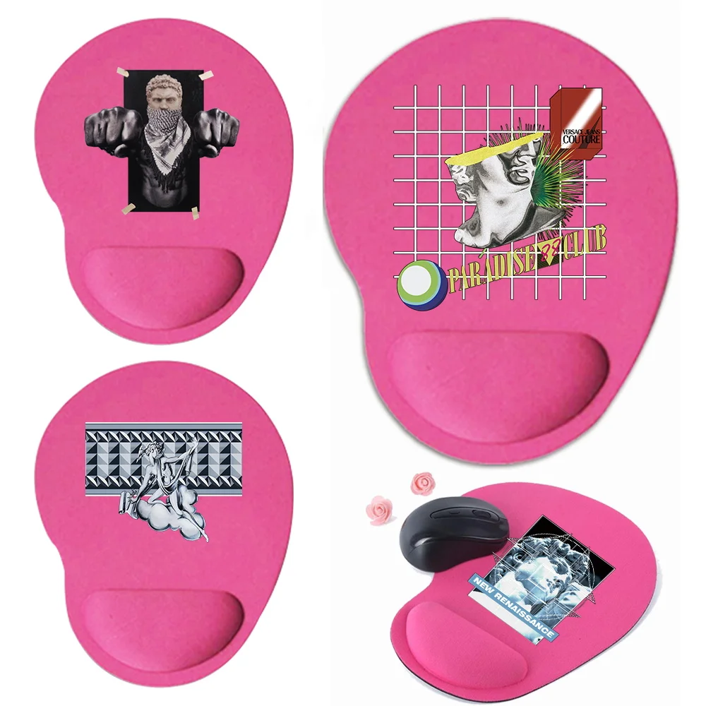 Эргономичный коврик для мыши синего цвета запястья нескользящий упор