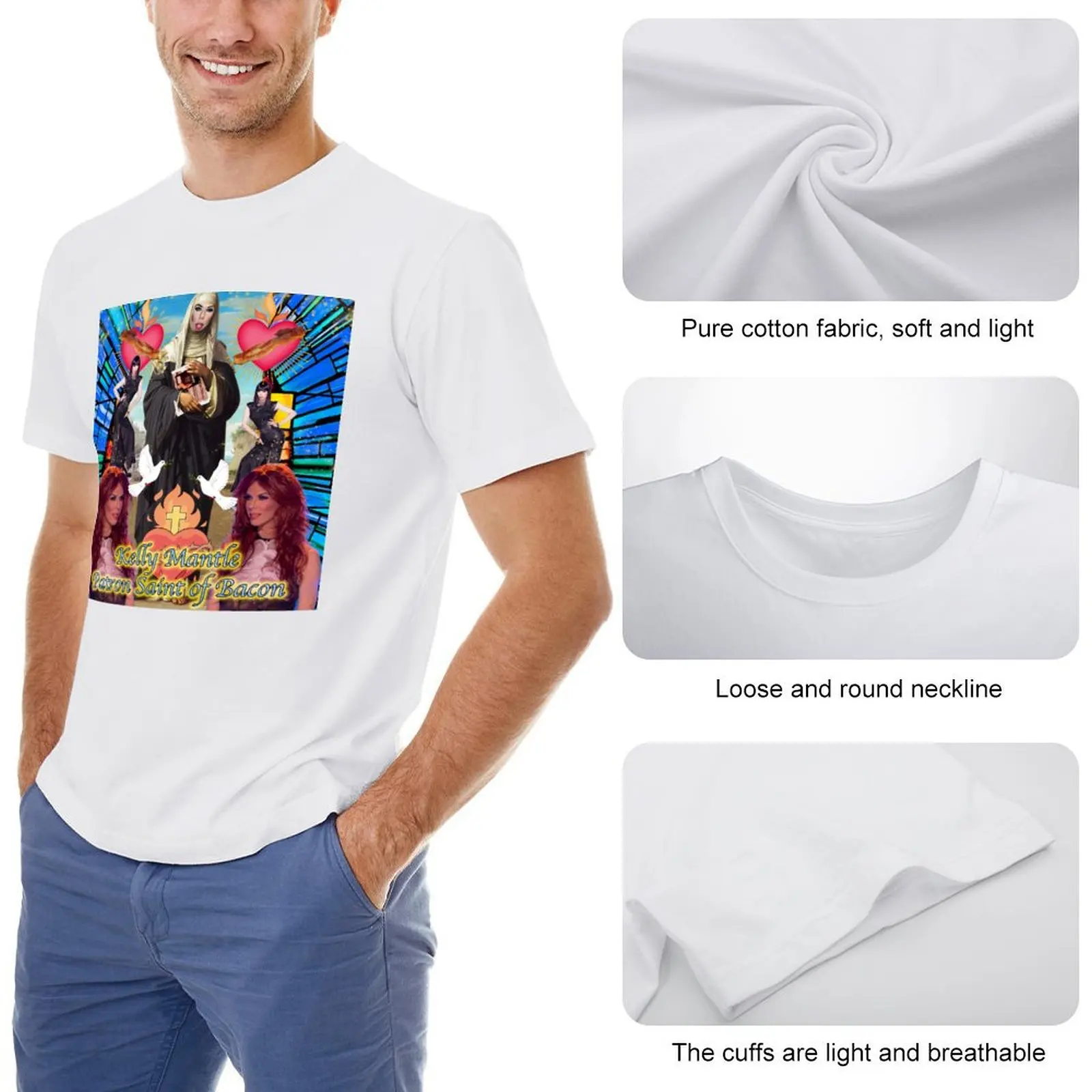 Футболка Kelly Mantle Patron Saint of Bacon футболки с рисунком рэпера одежда для мальчика