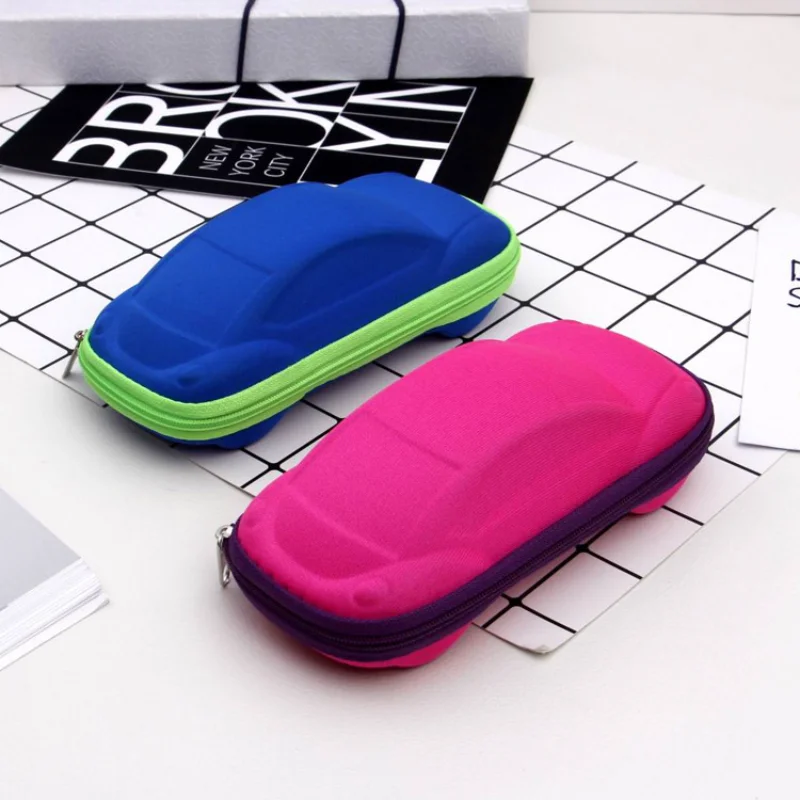 

Детские очки, искусственная кожа, мультяшный автомобиль, солнцезащитные очки, Детская коробка для хранения канцелярских принадлежностей