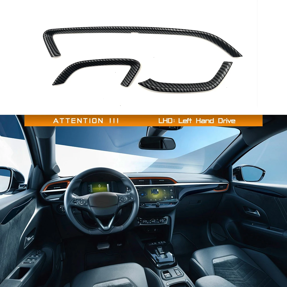 Фото Подходит для Opel Corsa, левый привод автомобиля, передняя розетка для кондиционера, вентиляционная рамка переменного тока, декоративная крышка для салона автомобиля №2