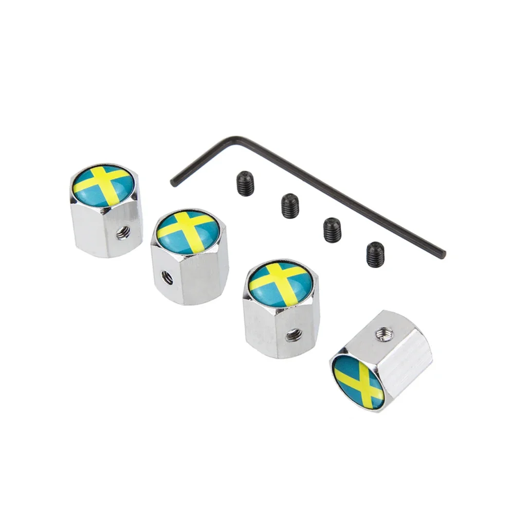 Колпачки клапанов для автомобильных колес флаг Швеции SEAT Cupra Leon R Ibiza Ateca Sportcoupe