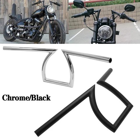 Универсальный мотоцикл 7/8 "1" руль Z Bar Drag Ape вешалка для Harley Yamaha Honda Suzuki Cafe Racer Chopper Bobber Custom