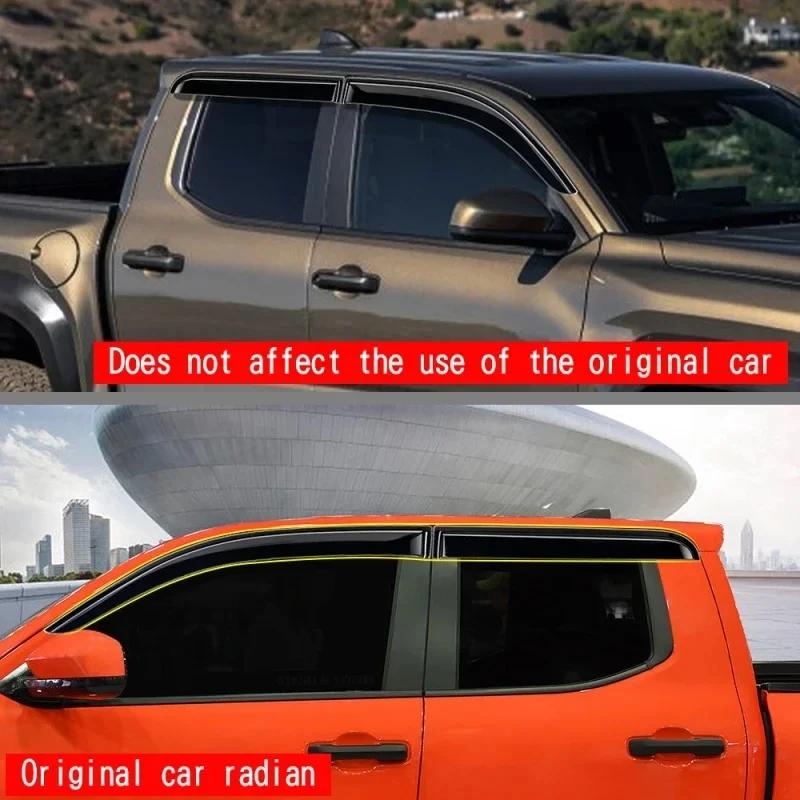 Подходит для Toyota Tacoma 2024 автомобильный оконный козырек дефлектор защита от солнца