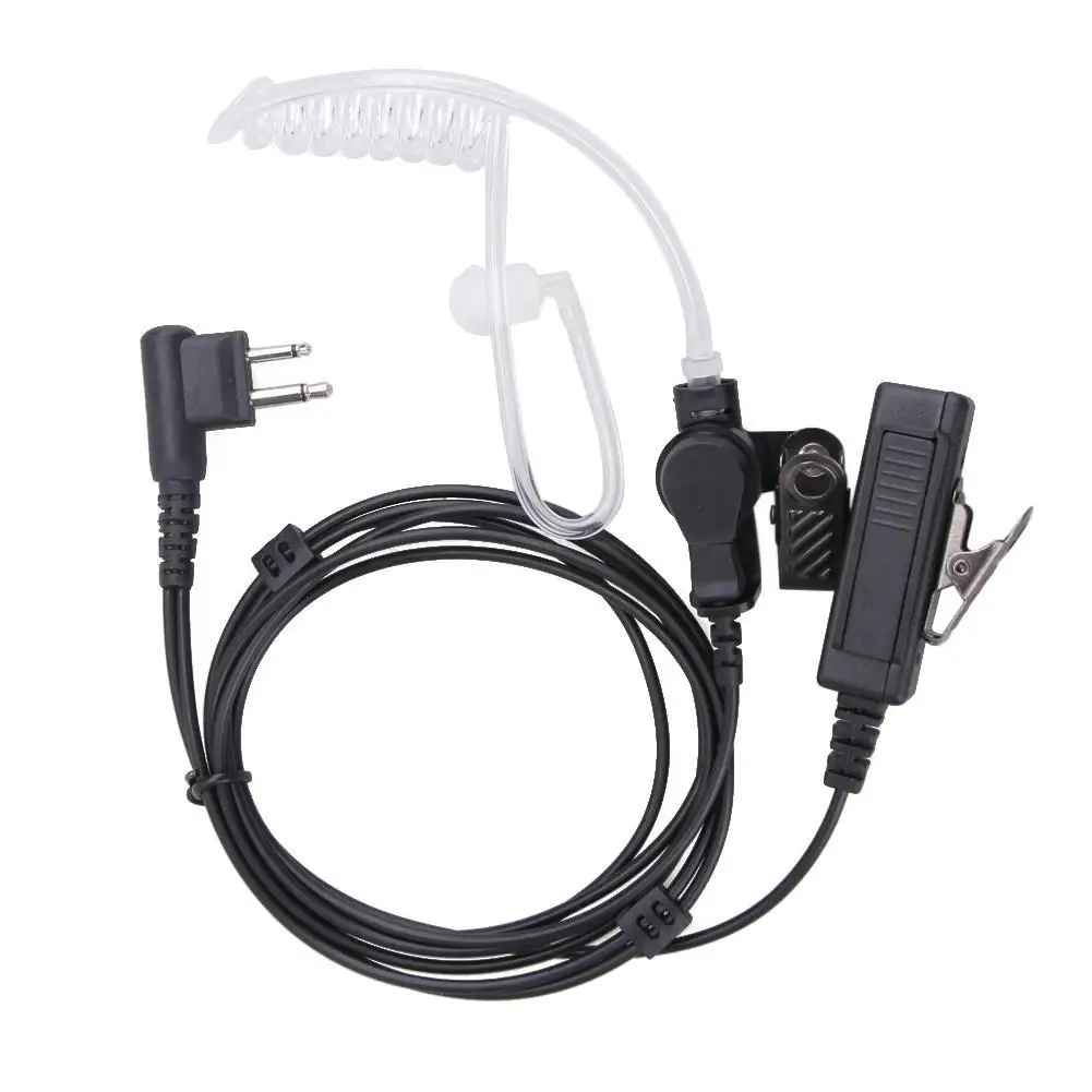 

2Pin Covert Acoustic Tube Earpiece Headset Mic for Motorola Two Way Radios 2 Pin PTT MIC Headset Covert Acoustic Tube In-ear Ear