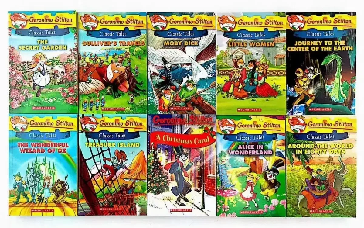 Детские книги "Джеронимо Стилтон" набор из 10 штук