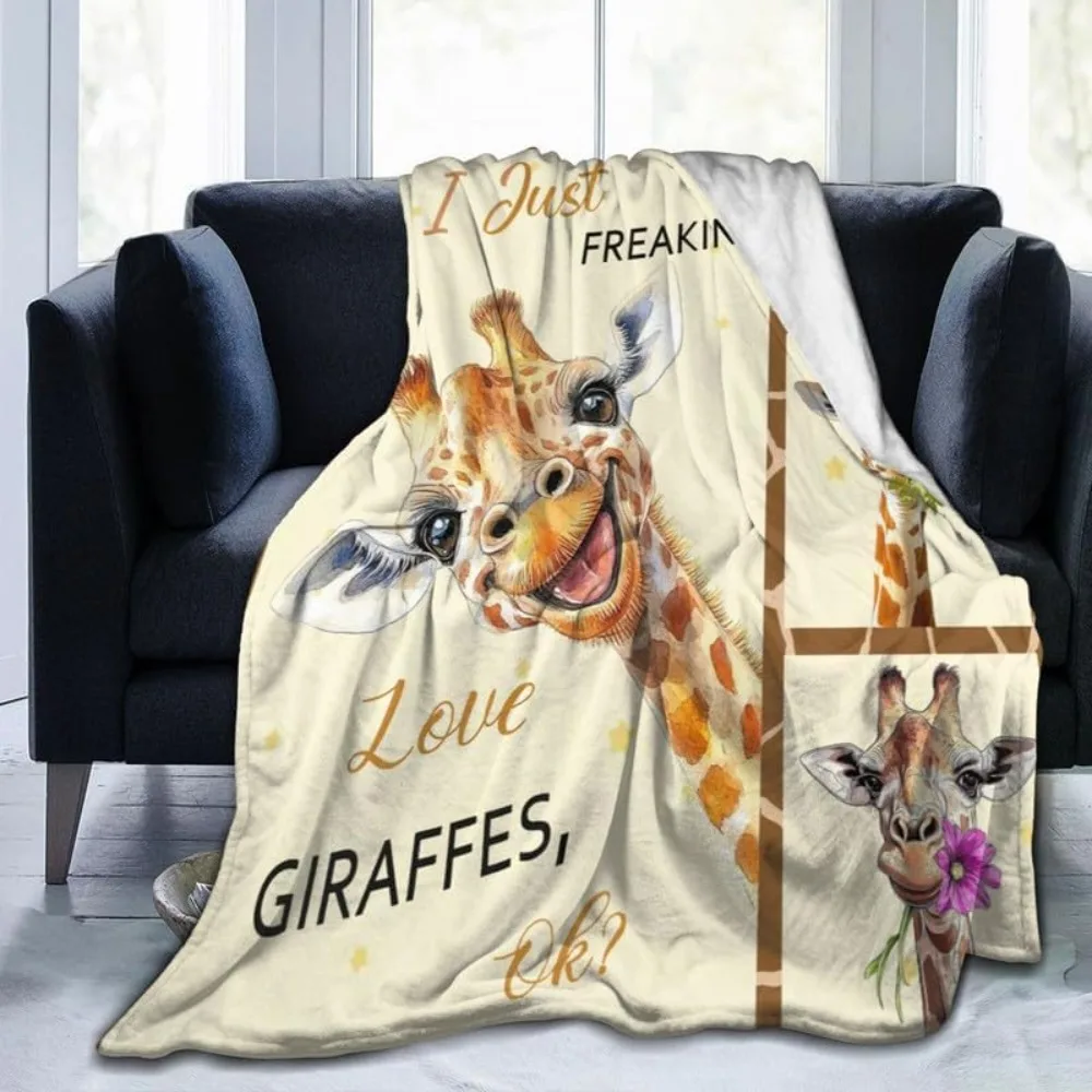 Ультра-мягкое фланелевое одеяло с жирафом одеяло-кровать диван гостиная для