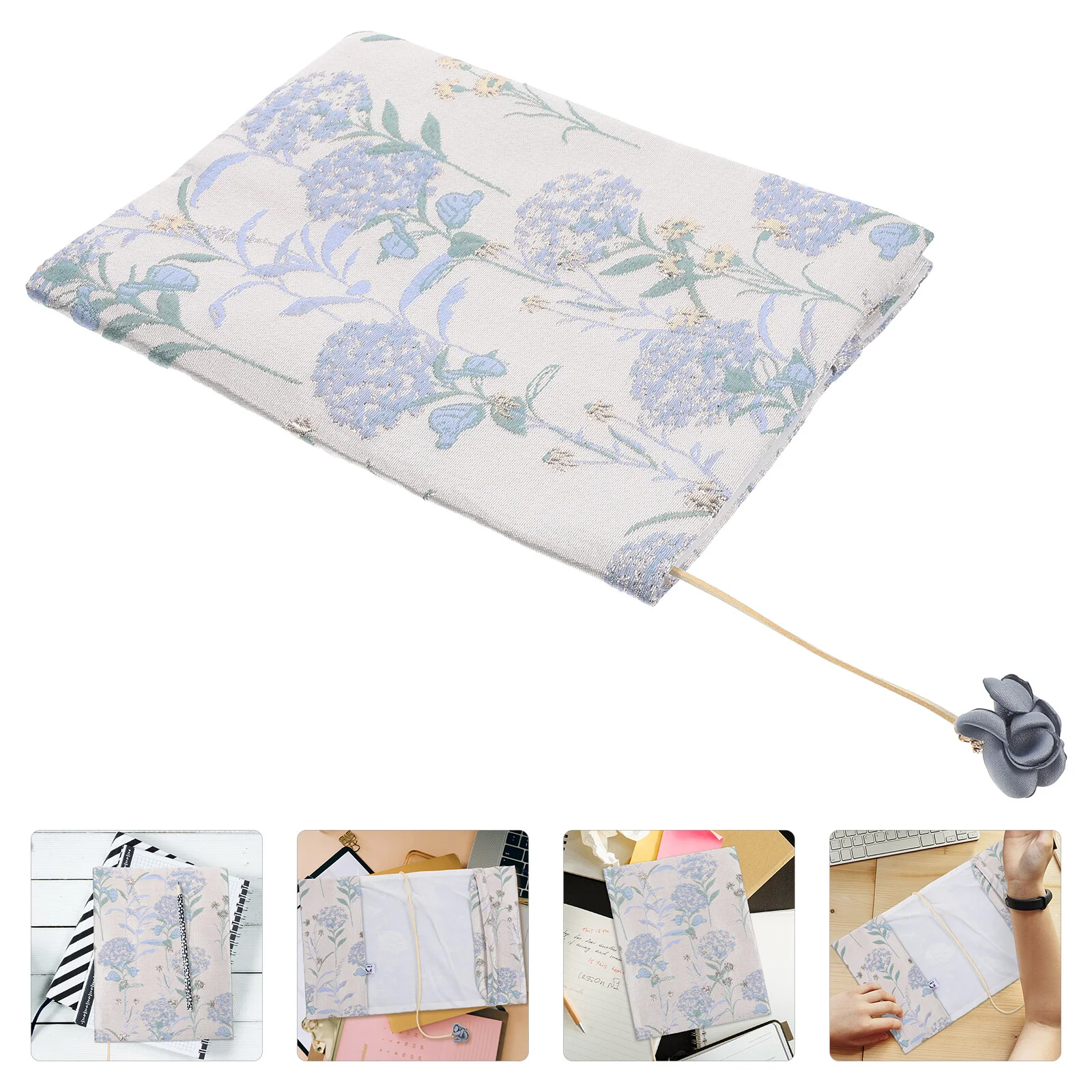 

Book Cover Sleeve Protector Paperback Covers Washable Decorative Books Floral Fabric Soft Flower Cloth Zipper Travel Sleeves