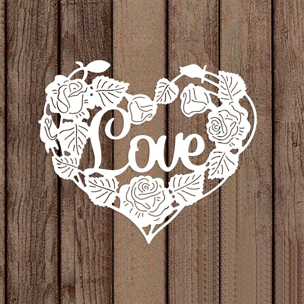 Металлические пресс-формы в виде венка с надписью «Love Word» для скрапбукинга